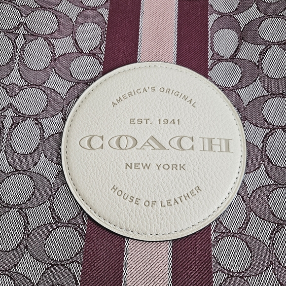 🆕COACH Dempsey File Bag In Signature Jacquard With Stripe And Coach Patch CA195 - Picture 3 of 12